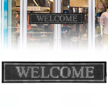 Insegna tabella luminosa a led  wi-fi scritta personalizzabile con app display programmabile per decorazione negozi pub ristorante luce bianca - enzoled