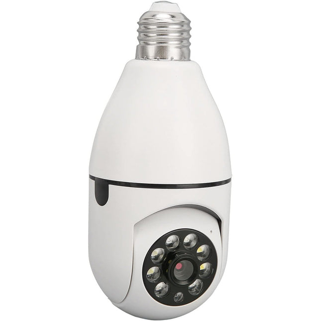 Telecamera IP led lampadina E27 wifi 2.4 Ghz lente 360° videosorveglianza visione notturna controllo remoto app - enzoled