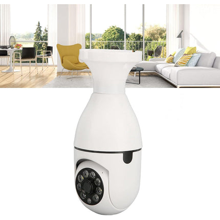 Telecamera IP led lampadina E27 wifi 2.4 Ghz lente 360° videosorveglianza visione notturna controllo remoto app - enzoled