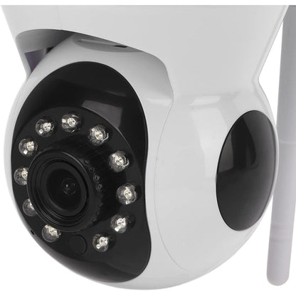 Telecamera IP motorizzata wireless hd 720p 3 antenne camera con connessione wifi o lan rj45 con microfono audio led infrarossi e registrazione su micro sd camera - enzoled