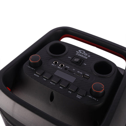 Cassa karaoke bluetooh 40 watt 2 microfoni e telecomando luci rgb