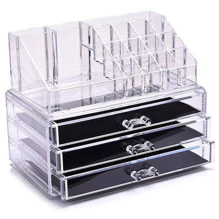 Organizer per trucchi 16 scomparti 3 cassetti porta gioielli enzoled