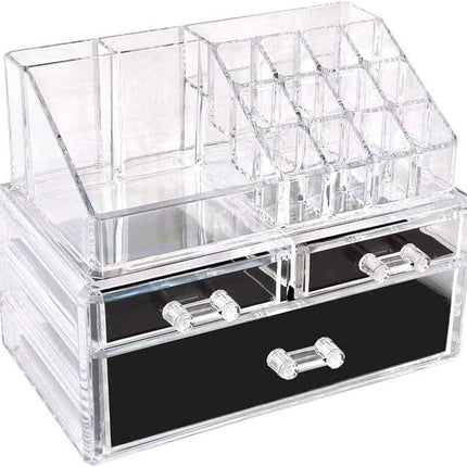 Organizer per trucchi 16 scomparti 2 cassetti piccoli 1 grande enzoled