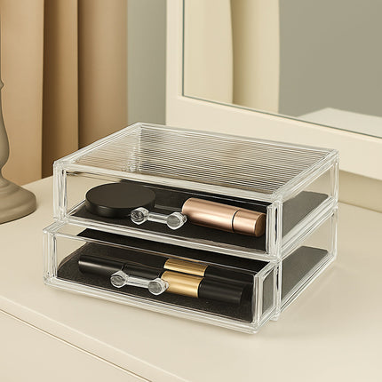 Organizer portatrucchi 2 cassetti organizzatore cosmetici make up enzoled