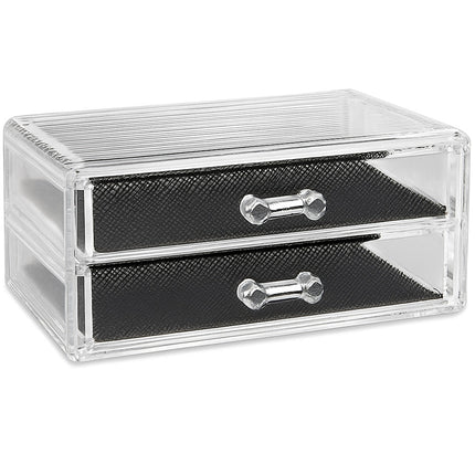 Organizer portatrucchi 2 cassetti organizzatore cosmetici make up enzoled
