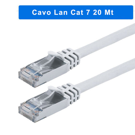 Cavo Rete LAN ethernet RJ45 Cat categoria 7e utp prolunga da 1,5 5 3 10 e 20 - enzoled