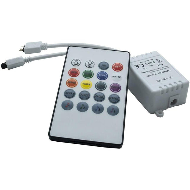 Centralina con telecomando controller per striscia led rgb 12/24V