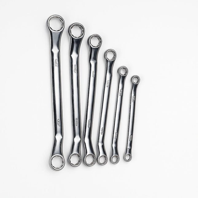 Chiavi poligonali a doppia testa curva kit 6 pezzi con custodia enzoled