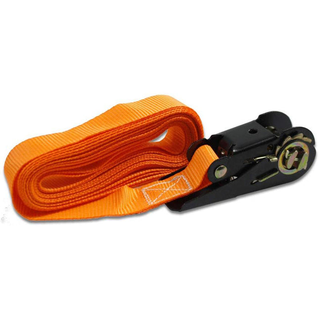 Cinghia di ancoraggio con tenditore a cricchetto carico massimo 250 kg nastro di fissaggio per merci e bagagli 5 metri x 25 mm - enzoled