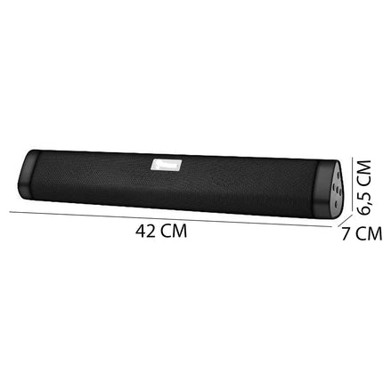 Mini Sound bar 10 watt cassa speaker bluetooth 42 cm ricaricabile barra amplificata per tv pc casse wireless - enzoled