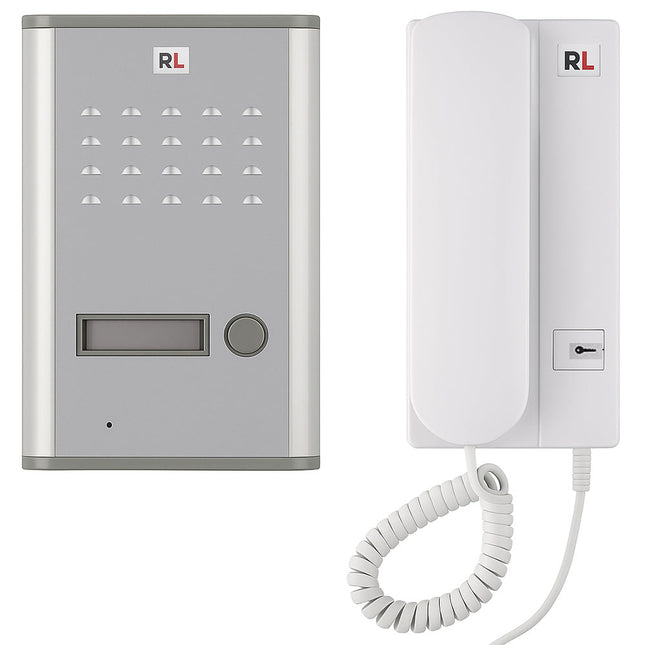 Citofono con cornetta pulsantiera monofamiliare funzione apriporta