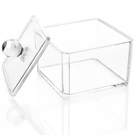 Contenitore con coperchio porta cotton fioc make up gioielli organizer enzoled