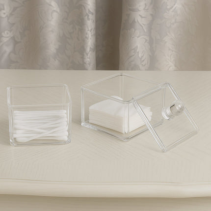 Contenitore porta cotton fioc make up gioielli organizer 2 ripiani enzoled