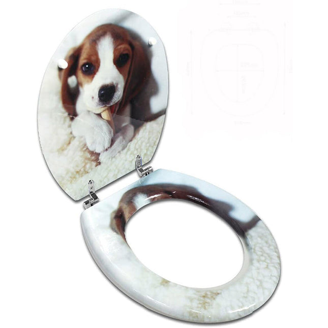 Copriwater universale in legno mdf con cerniere modello Beagle enzoled