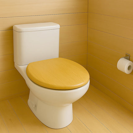 Copriwater universale in legno mdf con cerniere rovere chiaro enzoled