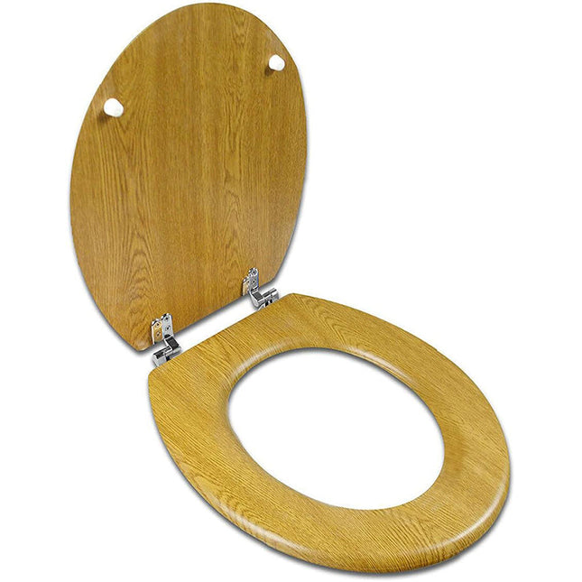 Copriwater universale in legno mdf con cerniere rovere chiaro enzoled