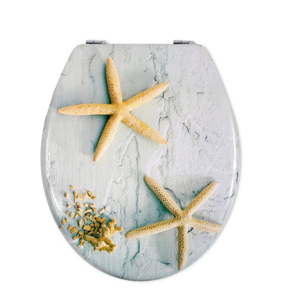 Copriwater universale in legno mdf con cerniere stelle marine enzoled