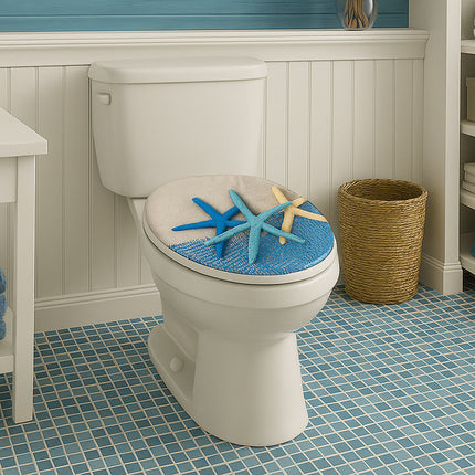 Copriwater universale in legno mdf con cerniere stelle blu enzoled
