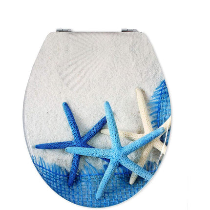 Copriwater universale in legno mdf con cerniere stelle blu enzoled