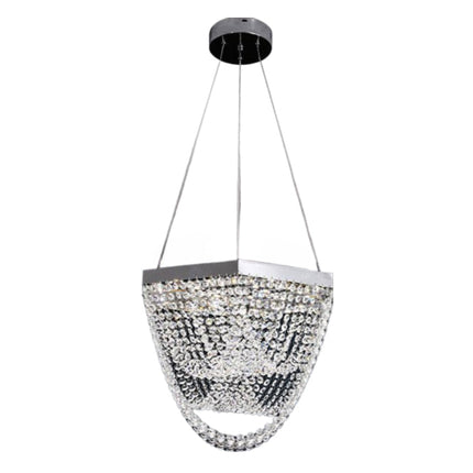 Lampadario da soffitto bianco 35W 6500K - Acciaio inox + cristallo, luce fredda cristallina enzoled