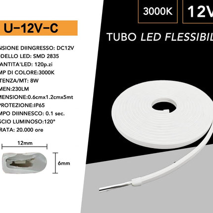 Strip led neon flex striscia curvabile modellabile 600 led decorativa 5 metri varie colorazioni di luce enzoled