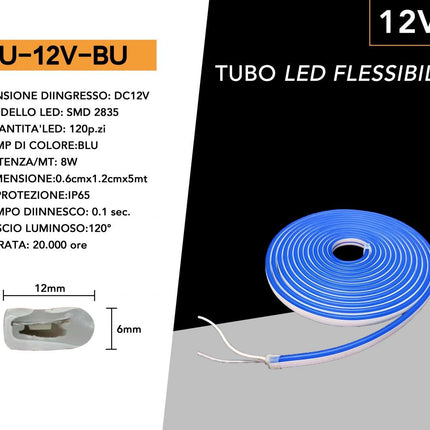 Strip led neon flex striscia curvabile modellabile 600 led decorativa 5 metri varie colorazioni di luce enzoled