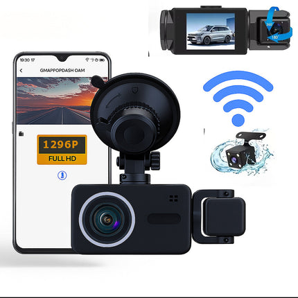 Dash cam 3 telecamere con App wi fi full hd visione notturna