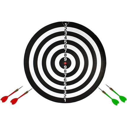 Bersaglio tiro a segno freccette 29 cm gioco doppio lato con gancio enzoled