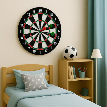 Bersaglio tiro a segno freccette 41 cm gioco doppio lato con gancio enzoled
