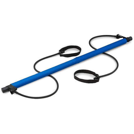 Barra da pilates portatile attrezzo allenamento fitness yoga asta bande di resistenza elastica - enzoled