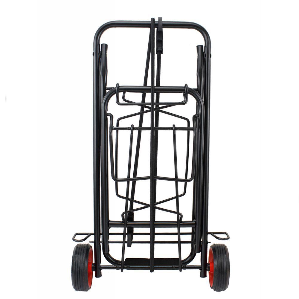 Carrello multiuso pieghevole richiudibile portapacchi carrellino a 2 ruote porta zaini valige borsa della spesa con elastico di sicurezza - enzoled