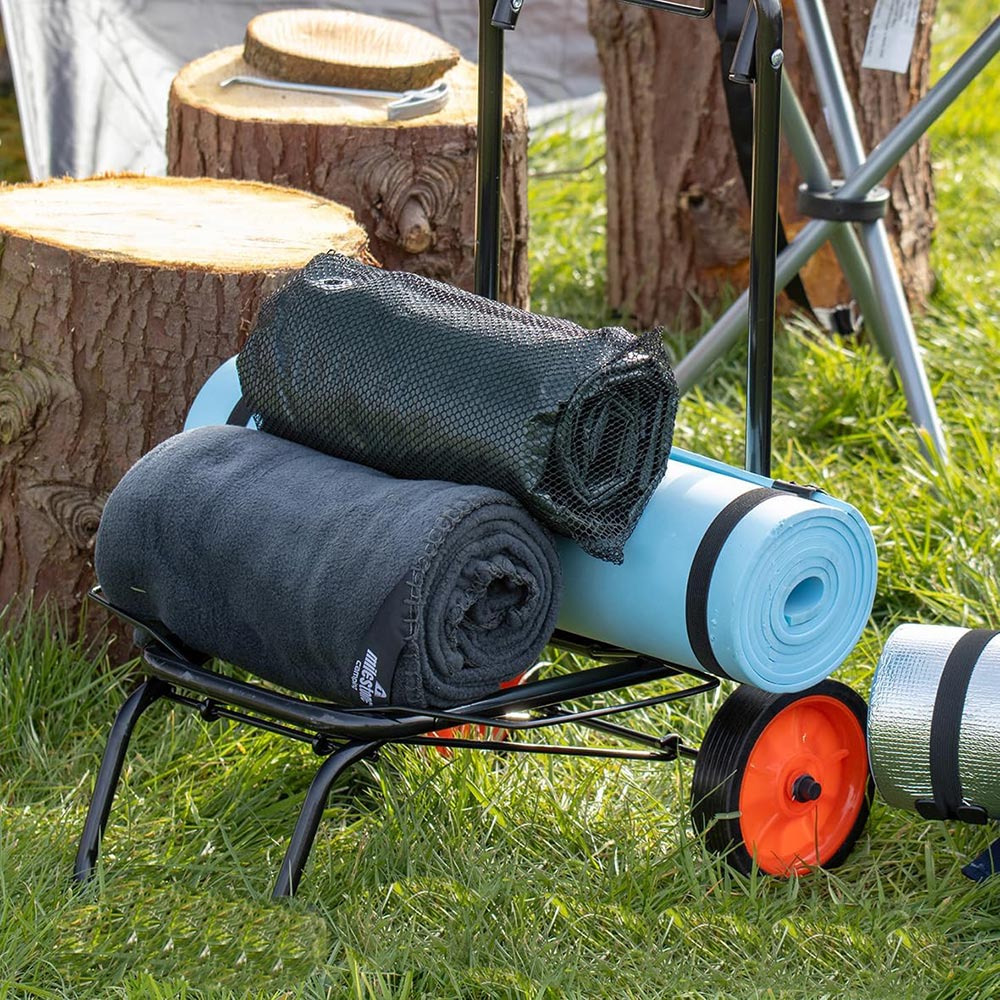 Carrello multiuso pieghevole richiudibile portapacchi carrellino a 2 ruote porta zaini valige borsa della spesa con elastico di sicurezza - enzoled