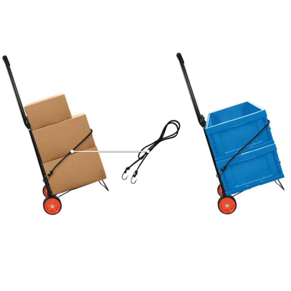Carrello multiuso pieghevole richiudibile portapacchi carrellino a 2 ruote porta zaini valige borsa della spesa con elastico di sicurezza - enzoled