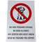 Cartello divieto Accesso Cane plastificato con Biadesivo Targa simbolica segnaletica 30.5x20 cm - enzoled