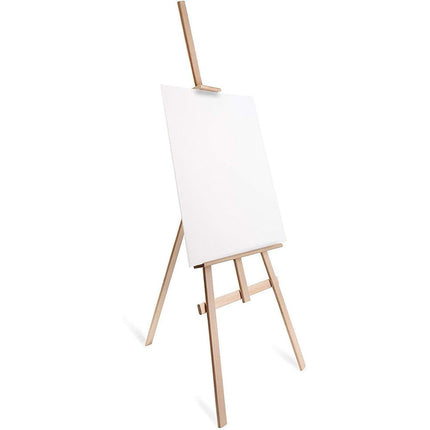 Cavalletto pittorico in legno leggero inclinabile altezza 70 e 165 cm per pittura o esposizione di tele quadri e foto - enzoled