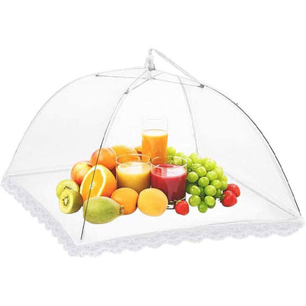 Set di 4 ombrellini coprivivande a Rete richiudibile Proteggi Cibo Copertura per Alimenti Anti Insetti Ø 60 cm Colori Assortiti - enzoled