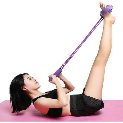 Elastico per esercizi di allenamento addominali 4 bande elastiche muscoli di braccia e gambe attrezzo fitness da palestra - enzoled