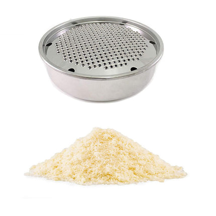 Grattugia per Formaggio Acciaio Inox grattaformaggio con vano Contenitore vaschetta raccogli Formaggio formaggiera - enzoled