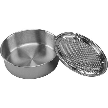 Grattugia per Formaggio Acciaio Inox grattaformaggio con vano Contenitore vaschetta raccogli Formaggio formaggiera - enzoled