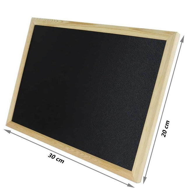 Lavagna con cornice in legno scrivibile con gesso gessetti lavagnetta promemoria varie dimensioni - enzoled