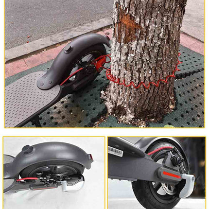 Lucchetto blocca freno a disco con cordino antifurto catena per bicicletta monopattino 2 chiavi - enzoled