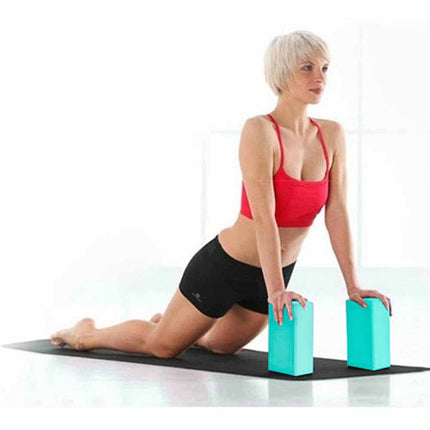 Mattoncini yoga 2 pezzi blocchi in schiuma eva blocco supporto per esercizi pilates stretching leggeri 120 gr - enzoled