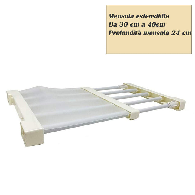 Mensola estensibile per armadio mobile scaffale regolabile telescopico stand varie dimensioni - enzoled