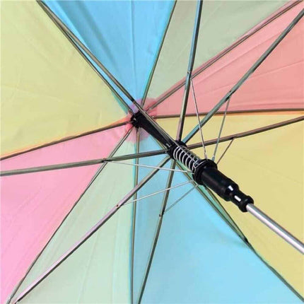 Ombrello 8 stecche multicolore per bambini antivento ombrello arcobaleno da pioggia richiudibile con apertura automatico a scatto - enzoled