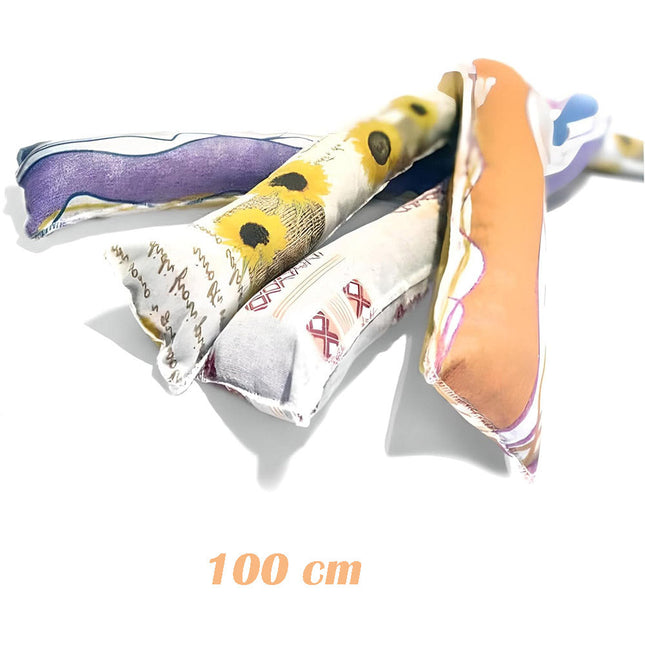 Paraspifferi in tessuto 100 o 140 cm antivento cuscino per correnti d'aria parafreddo per porte finestre infissi portoni - enzoled