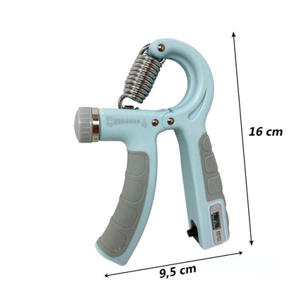 Pinza mano Hand Grip con resistenza regolabile da 5 a 60 kg con contatore serie presa antiscivolo per allenamento avambraccio muscoli di braccia attrezzo fitness - enzoled