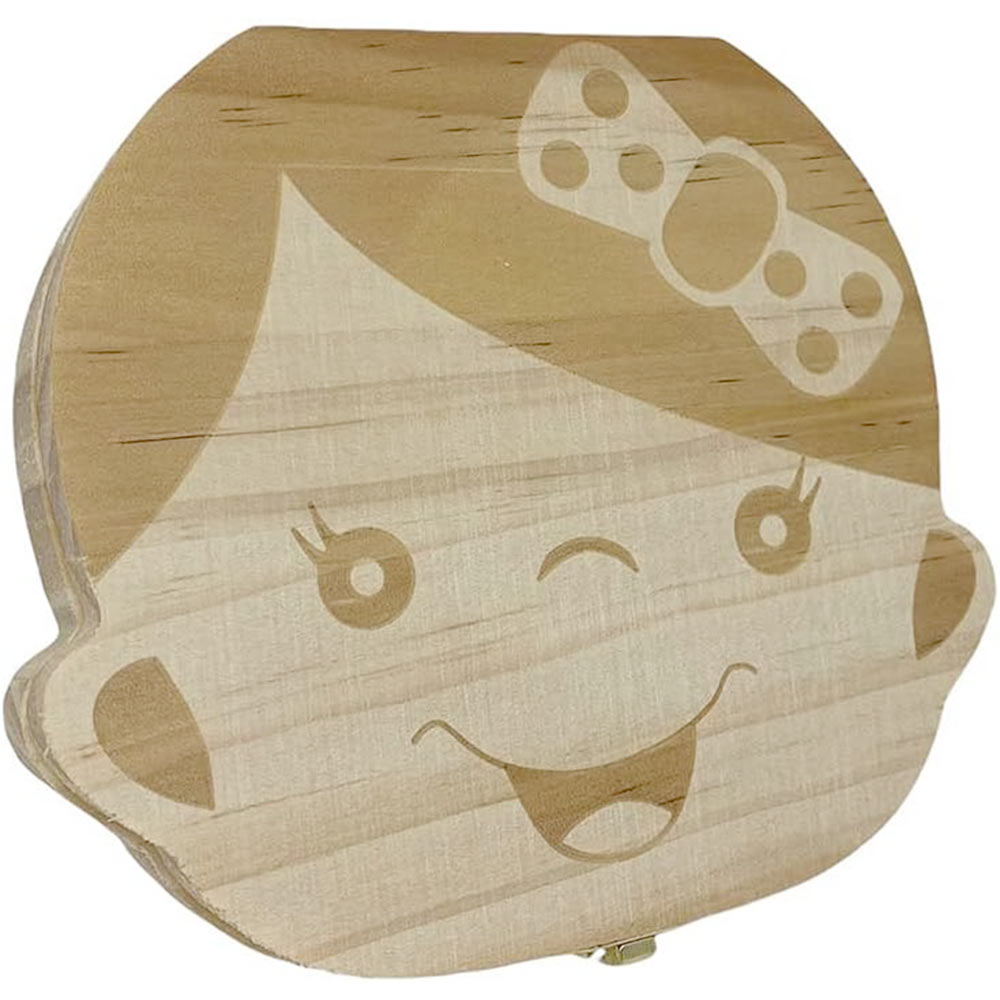 Scatoletta porta dentini da latte cofanetto legno scatola porta denti ombelico per femminuccia idea regalo - enzoled