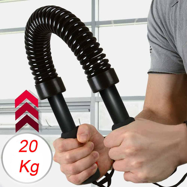 Power twister manubrio flessibile a molla barra di potenza 20 30 40 50 60 kg per sport body building - enzoled