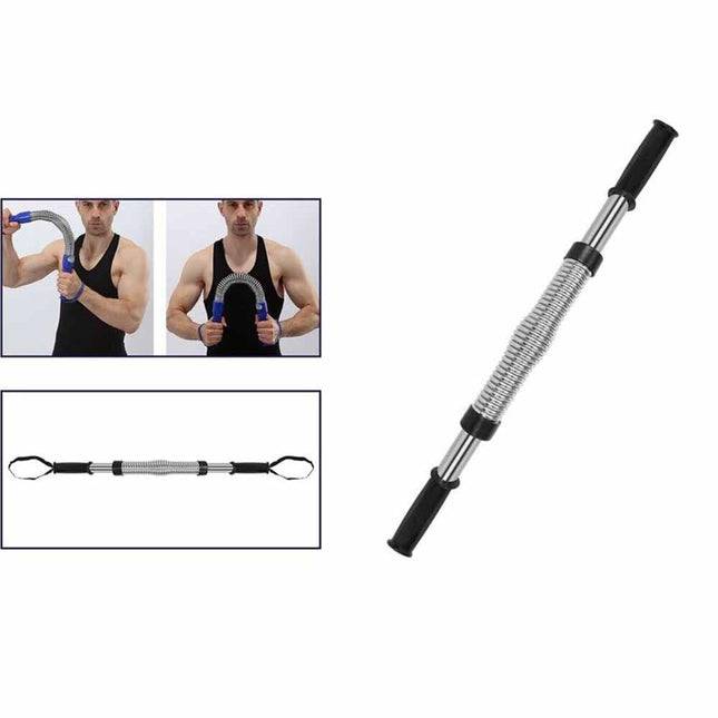 Power Twister Manubrio Flessibile a Molla 30 40 50 60 kg Barra di Potenza per Sport Palestra Allenamento pettorali e Braccia Body Building - enzoled