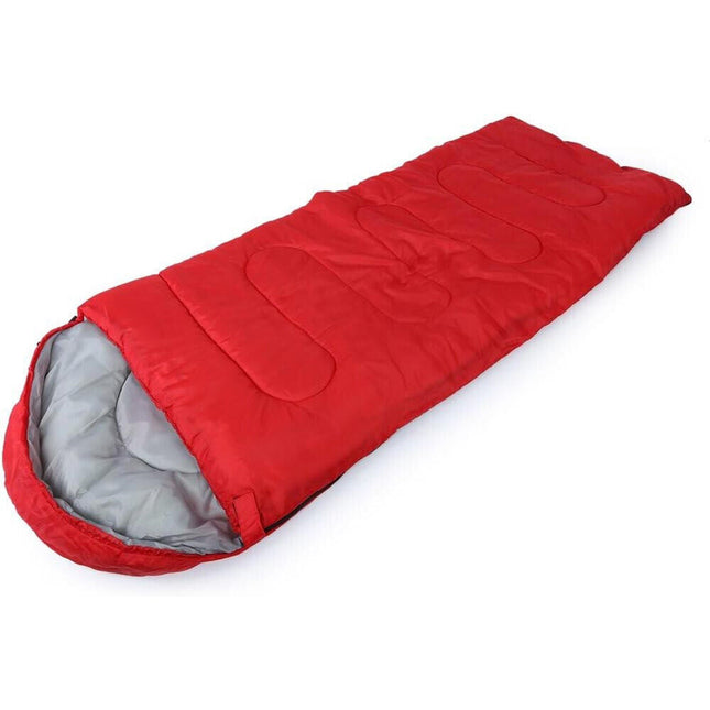 Sacco a pelo da campeggio con sacca per il trasporto lettino imbottito impermeabile singolo 210x70 cm - enzoled